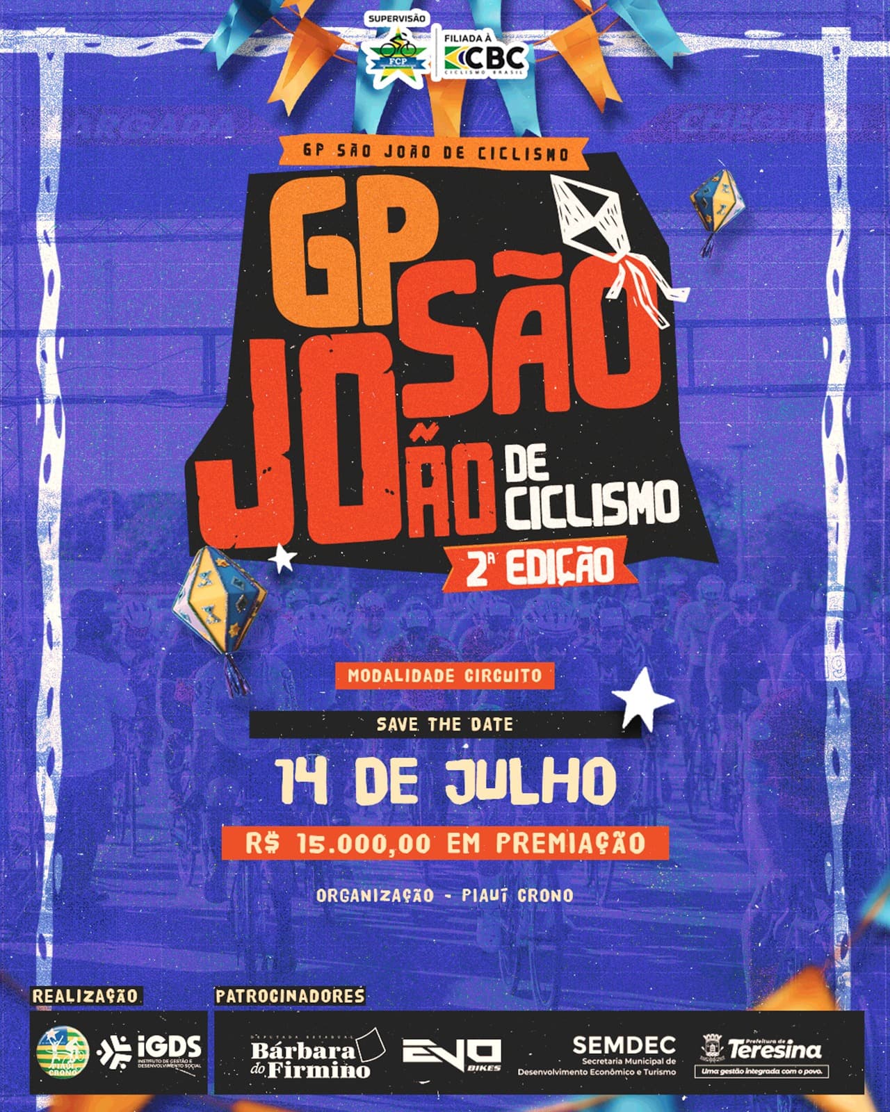 Imagem da etapa GP SÃO JOÃO DE CICLISMO
