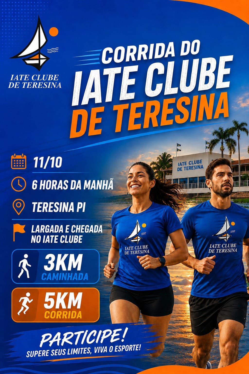 Banner Corrida do IATE CLUBE de Teresina