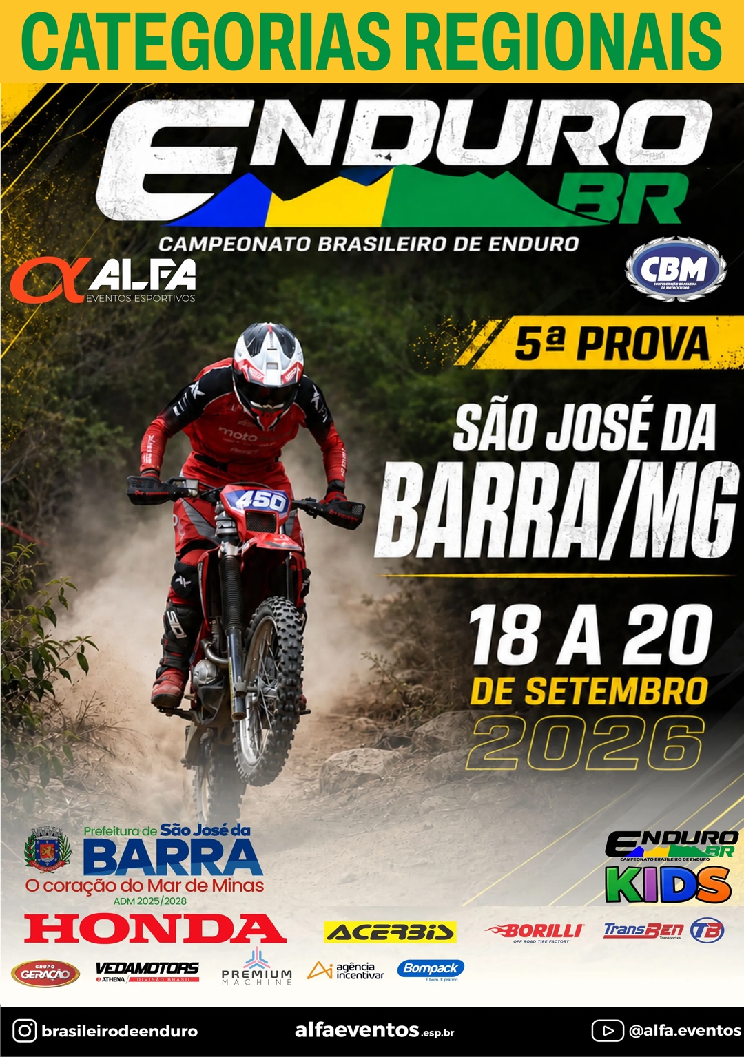 Banner Categorias Regionais - 9ª e 10ª Etapas Enduro BR