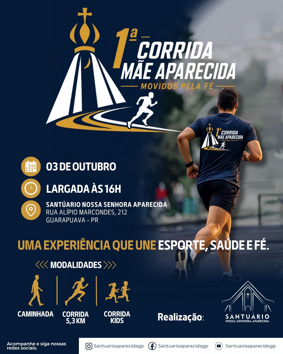 Banner 1ª Corrida Mãe Aparecida