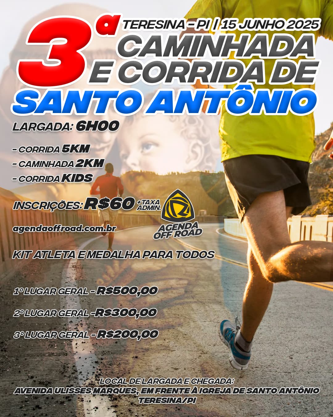 Imagem da etapa 3ª Caminhada e Corrida de Santo Antônio
