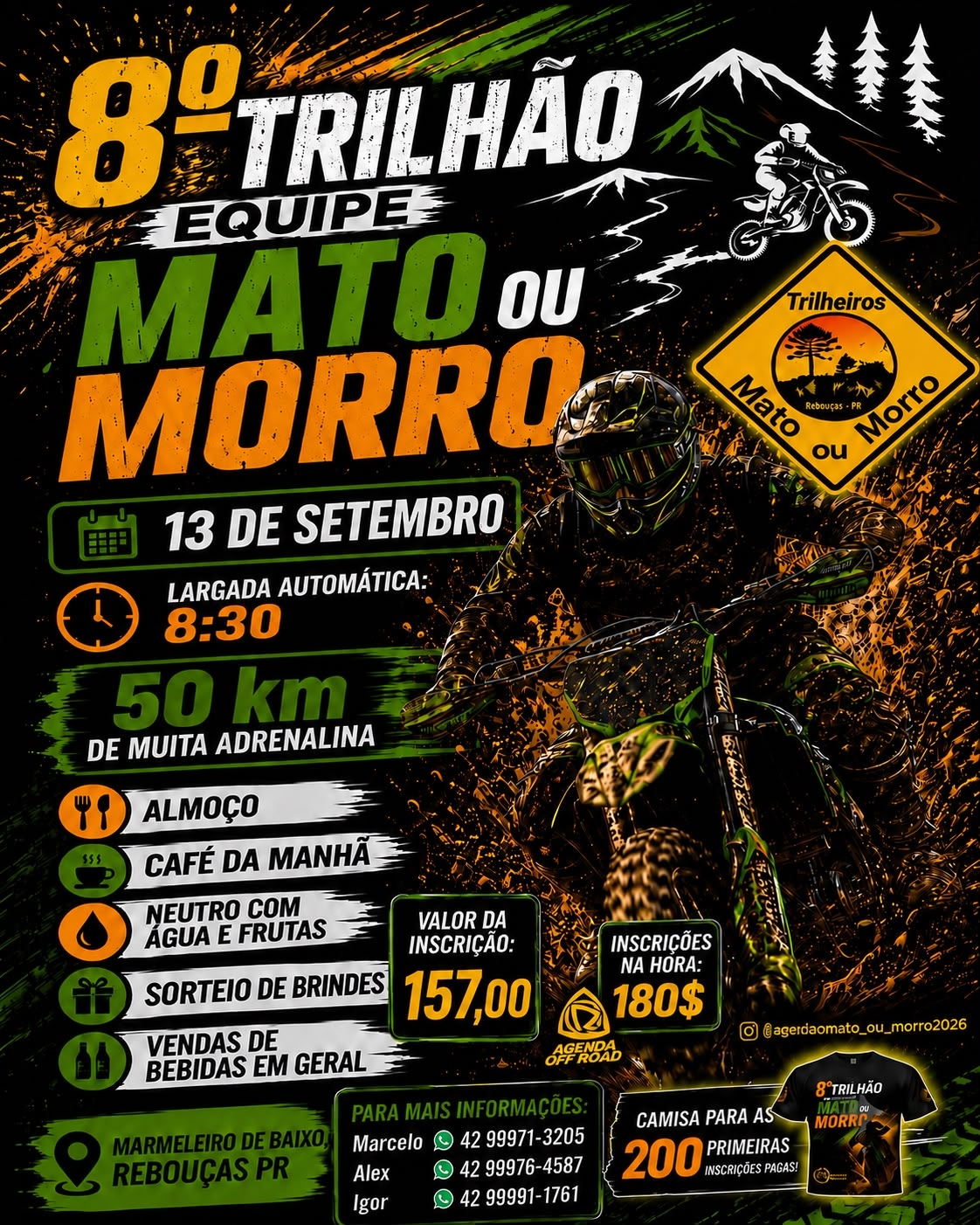 Banner 8º Trilhão Equipe Mato ou Morro