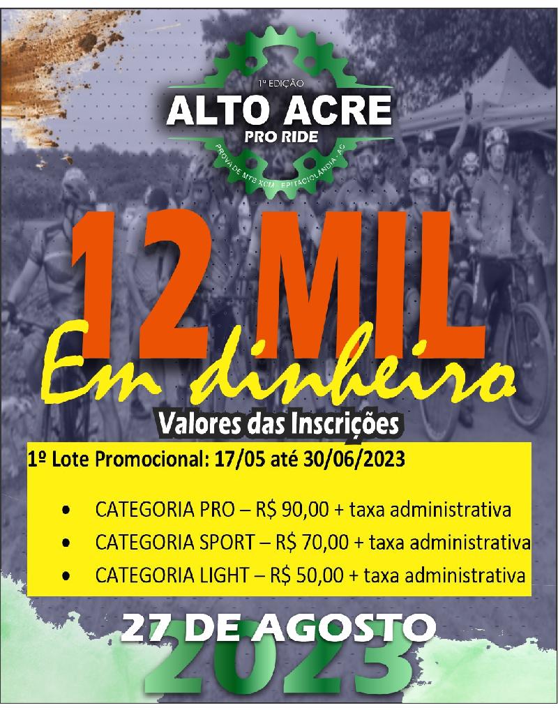 Alto Acre PRO RIDE 2023 Agenda Off Road